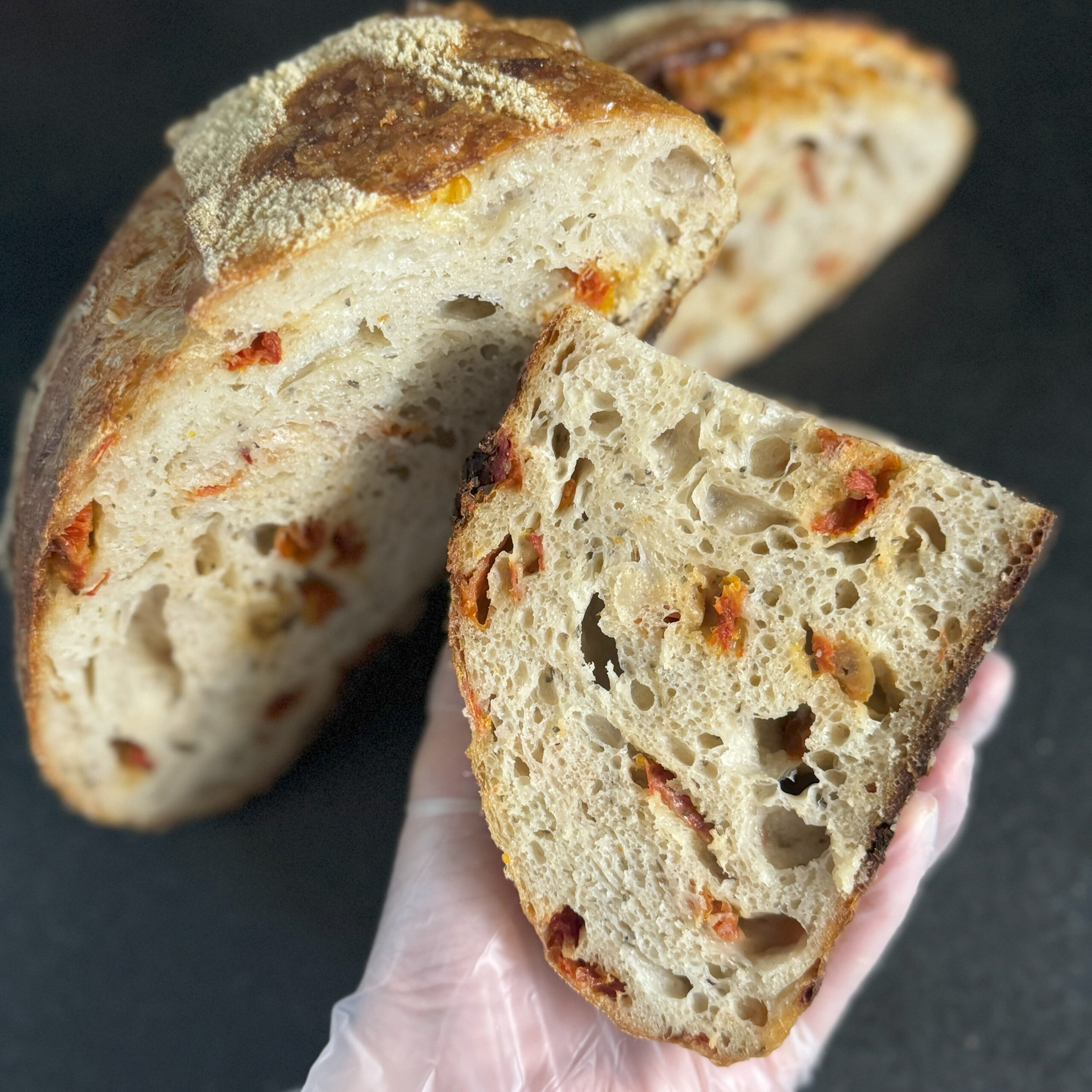 Genuine 100% Sun-Dried Tomato Basil Sourdough Bread | Artisan Home Bakery, Carlstadt, New Jersey | Free Delivery to Your Doorstep